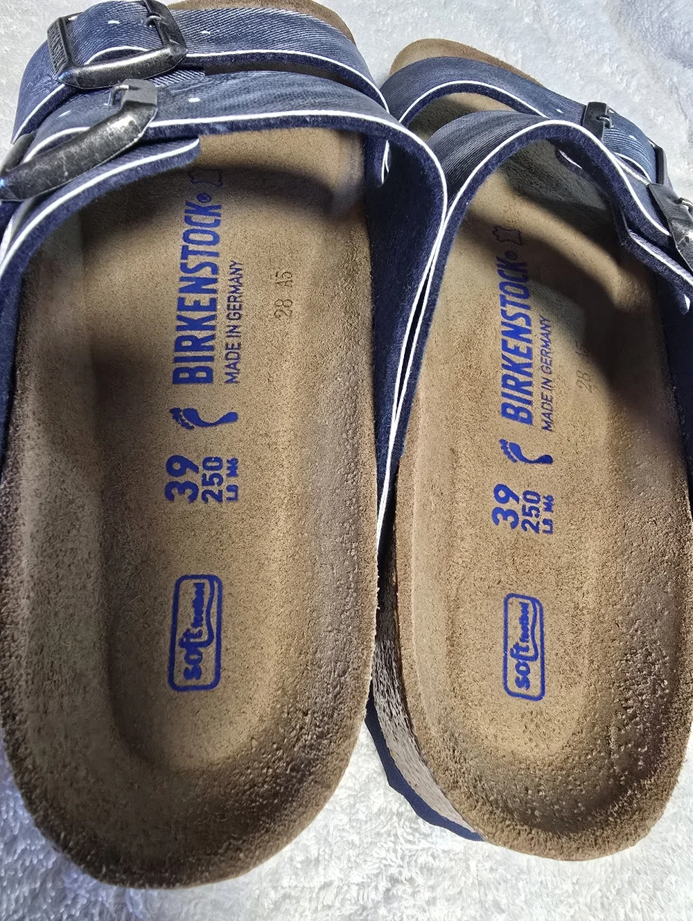 Birkenstock Arizona Double Buckle Sandals in Denim Blue SIZE 39 - Picture 6 of 7